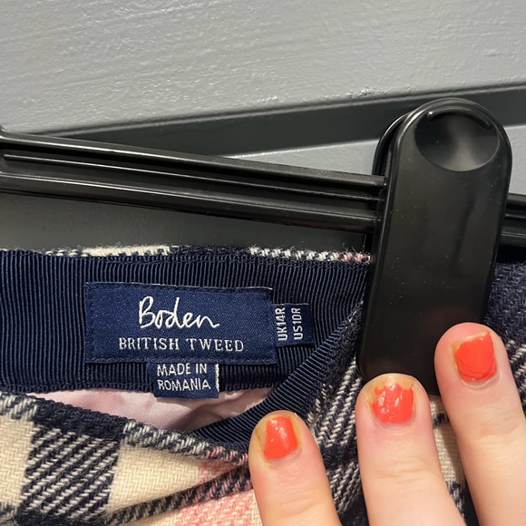 Nwot Boden wool check skirt - Picture 2 of 3